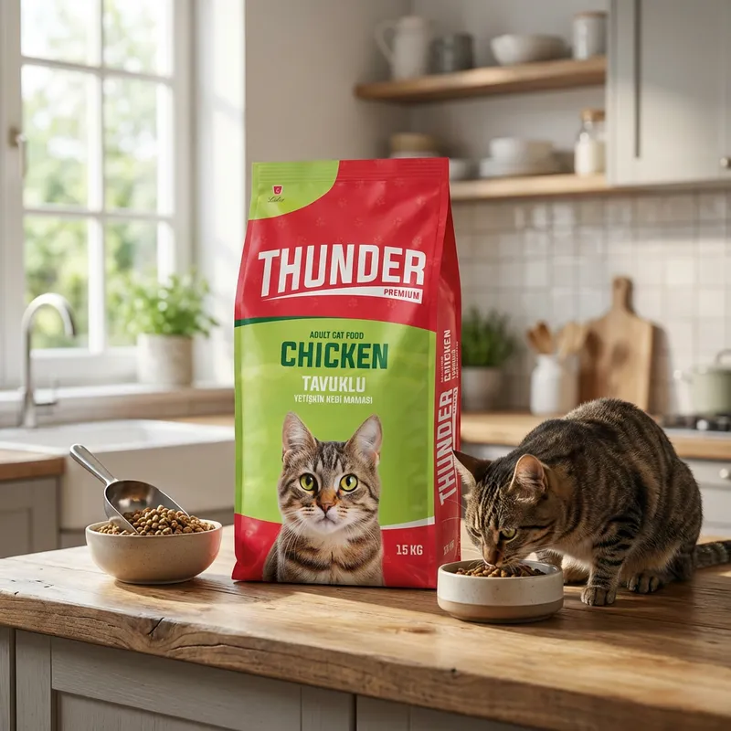 Thunder Premium Tavuklu Yetişkin Kedi Maması 15 KG