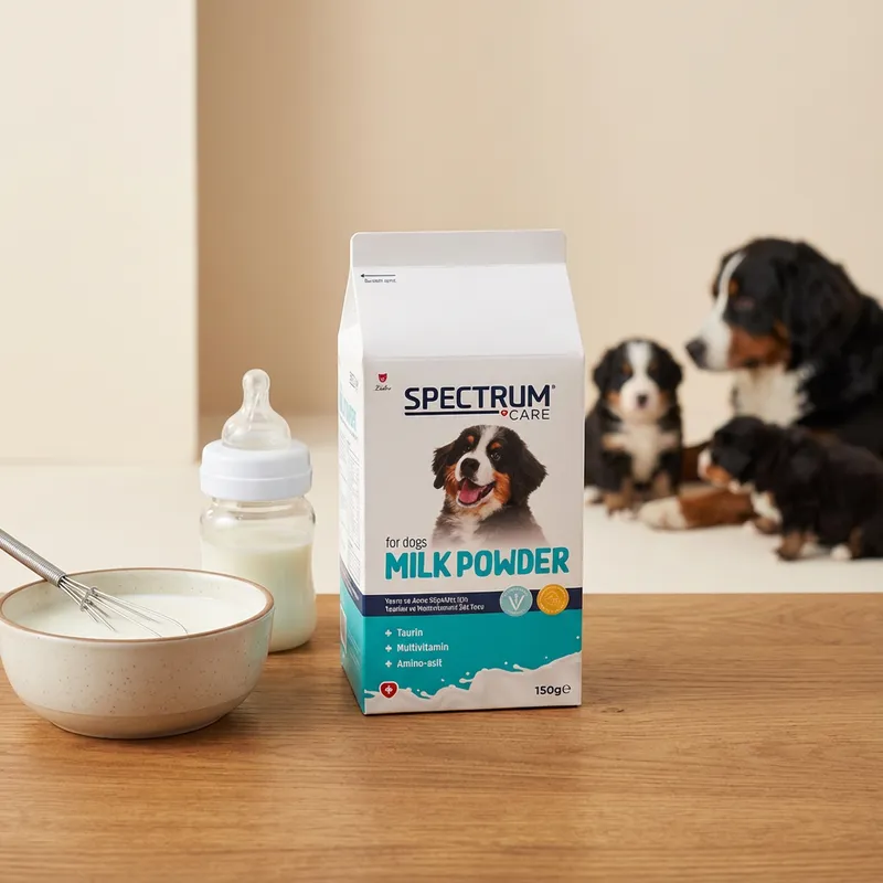 Spectrum Care Yavru ve Anne Köpekler için Taurinli ve Multivitaminli Süt Tozu 150 Gr
