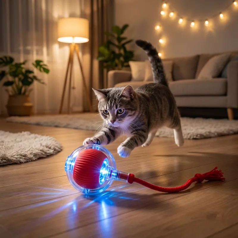 IŞIKLI KEDİ TOPU OYUNCAĞI