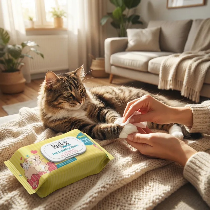 Reflex Care Evcil Hayvan Temizleme Havlusu Nergis Çiçeği Kokulu 50'li