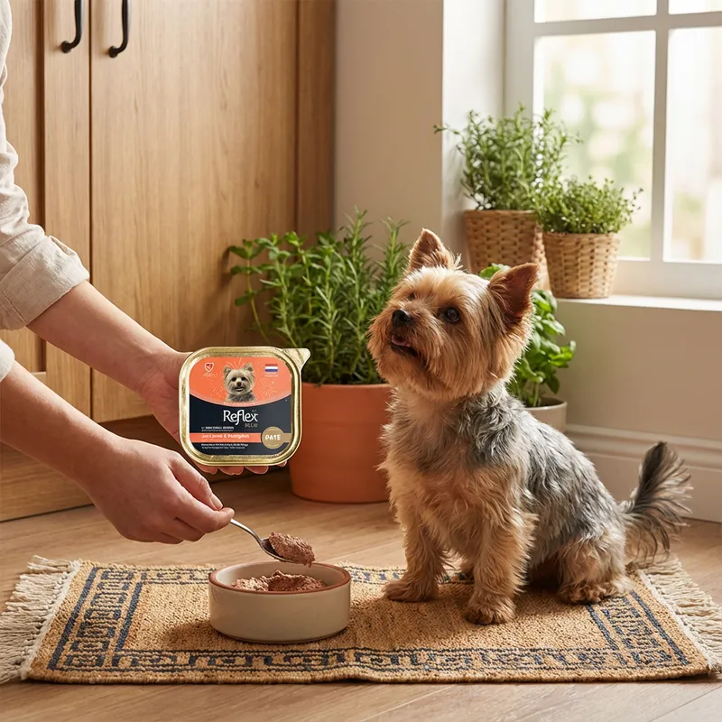 Reflex Plus Pate Kuzu Etli ve Bal Kabaklı Mini ve Küçük Irklar için Yetişkin Köpek Maması 85 g