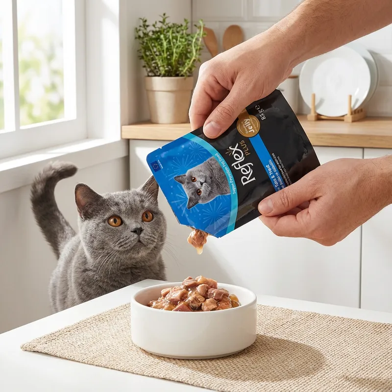 Reflex Plus Jöle İçinde Et Parçacıklı Ton Balıklı Ve Alabalıklı Yetişkin Kedi Maması 85g x 22 Adet
