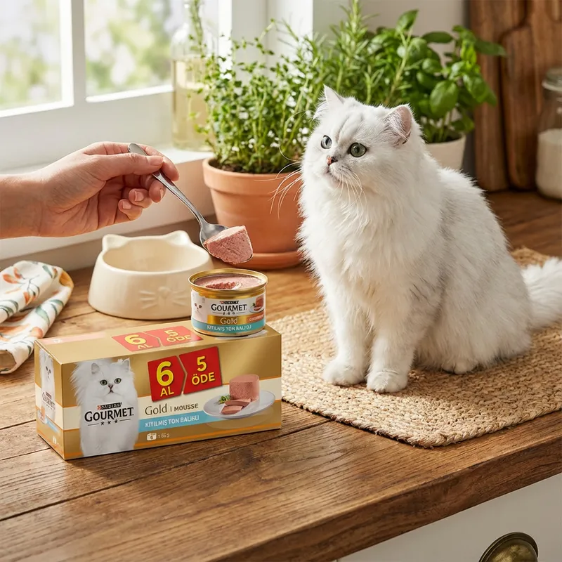 Gourmet Gold Kıyılmış Ton Balıklı Kedi Konservesi 85 gr 6 Al 5 Öde