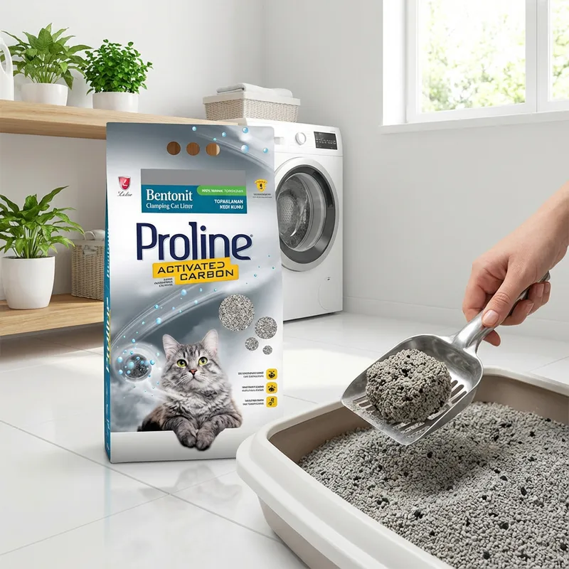 Proline Aktif Karbonlu Bentonit Topaklanan Kedi Kumu 10 lt