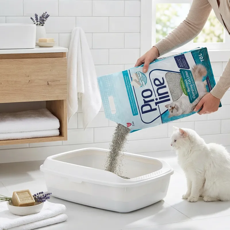 Proline Süper Topaklanan İnce Taneli Marsilya Sabunu Kokulu Bentonit Kedi Kumu 10lt