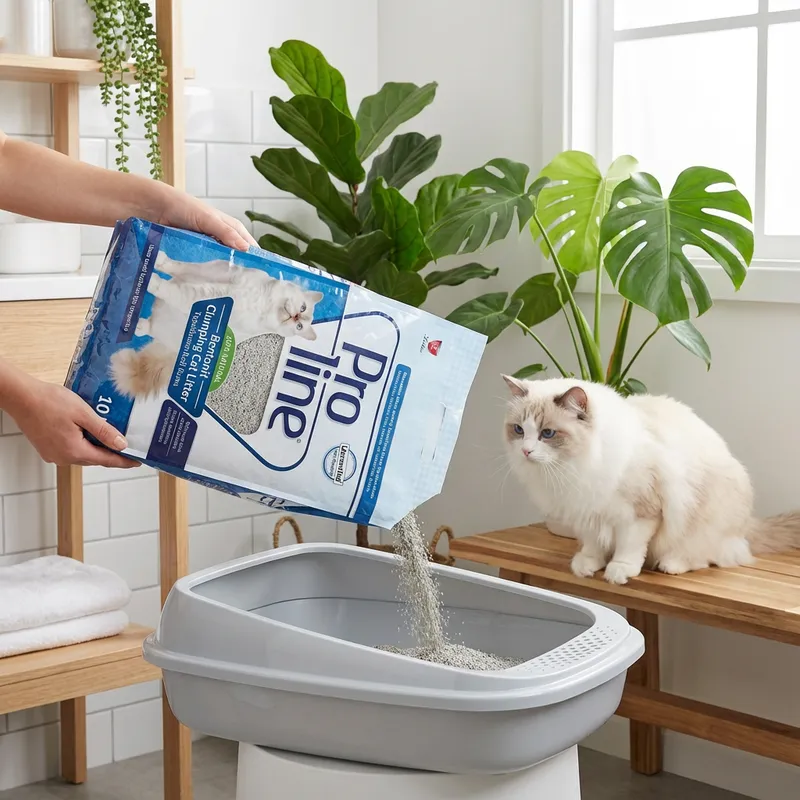 Proline Kokusuz Doğal İnce Taneli Topaklanan Kedi Kumu 5 lt