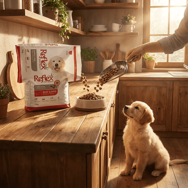 Reflex Biftekli ve Pirinçli Yavru Köpek Maması 15 kg