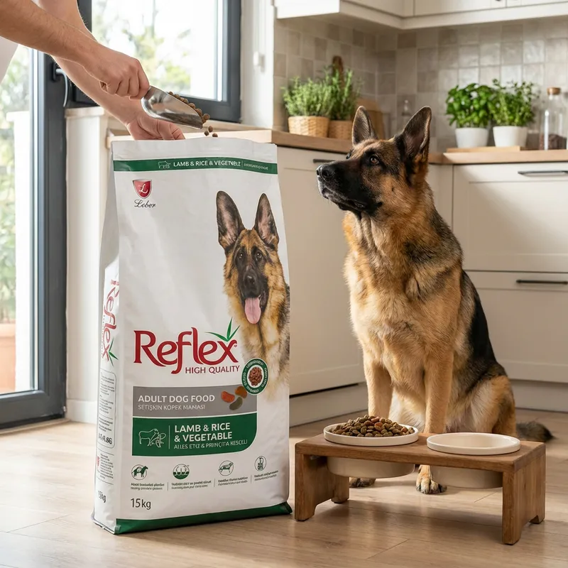 Reflex Kuzu Etli Sebzeli Pirinçli Yetişkin Köpek Maması 15 kg